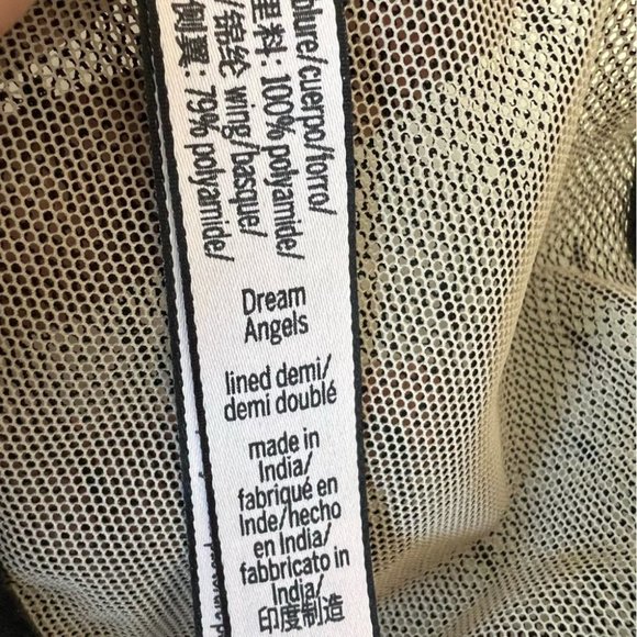 Victoria's Secret DREAM ANGELS Lined Demi Lace & Dot Mesh Long Line Bra - Picture 12 of 12